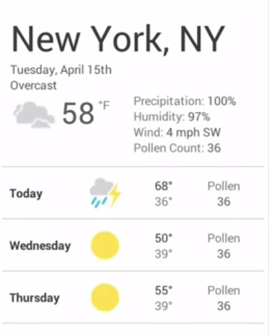 weather cell phone mobile responsive design